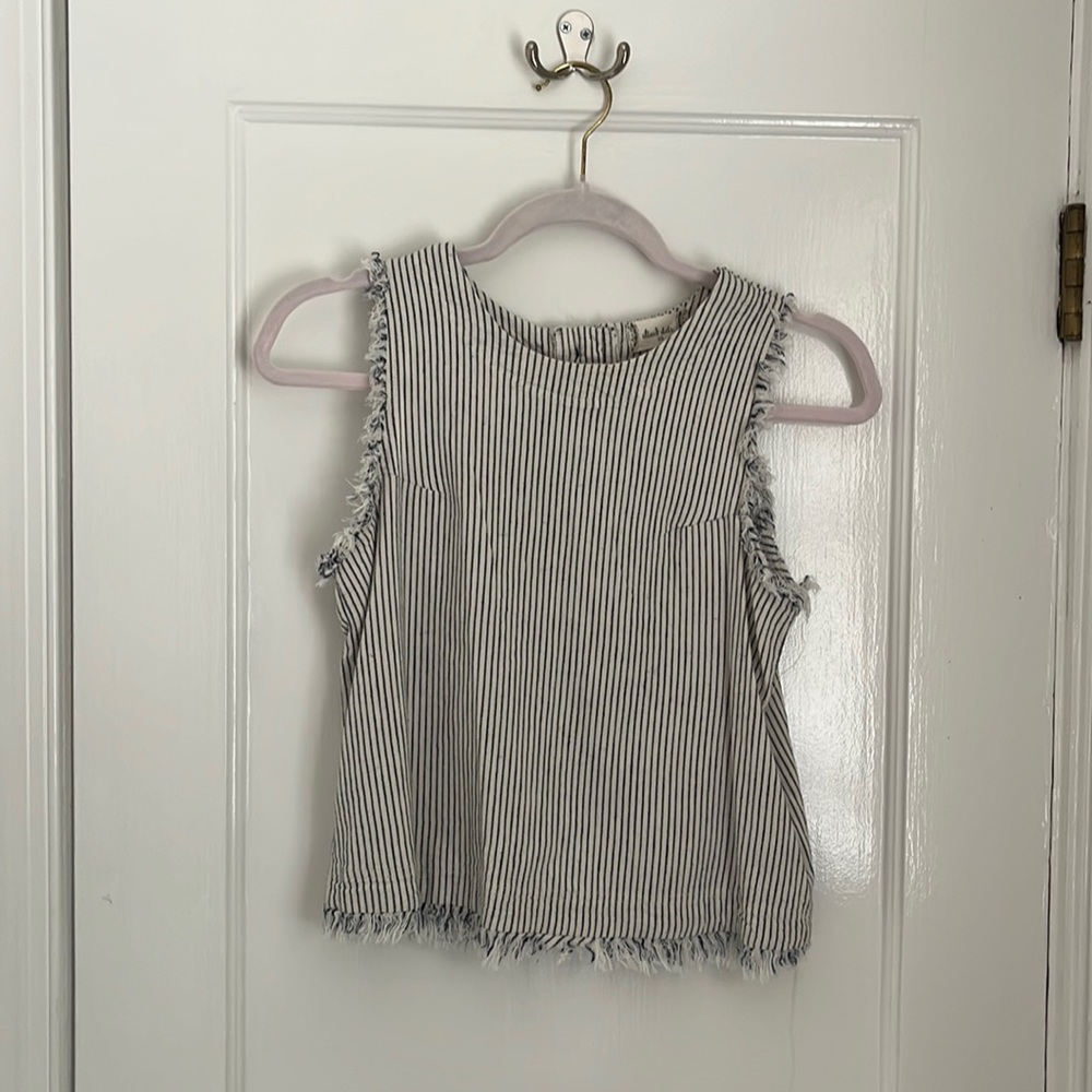 altar’d state cropped top with stripes